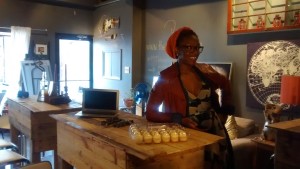 SpiceSuite owner Angel Anderson is an entrepreneur and a community advocate. On Sundays she allows other small businesses to takeover her shop and sell their own merchandise. 